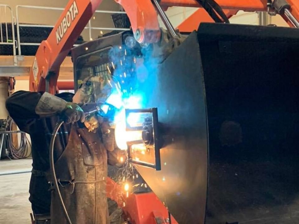 Attachment fabrication in the LS workshop in Chilliwack.